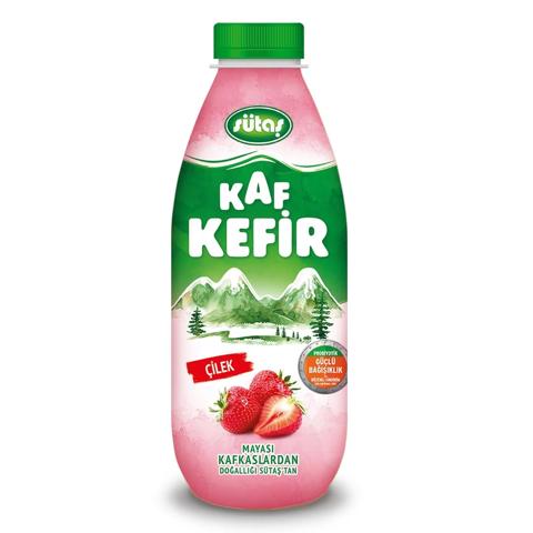 Sütaş Çiftliği’nden evinize taptaze! Soğuk zinciri koruyarak, ekiplerimizle getiriyoruz. Sütaş Çilekli Kaf Kefir 1 L hemen satın al, Süt Puan topla!